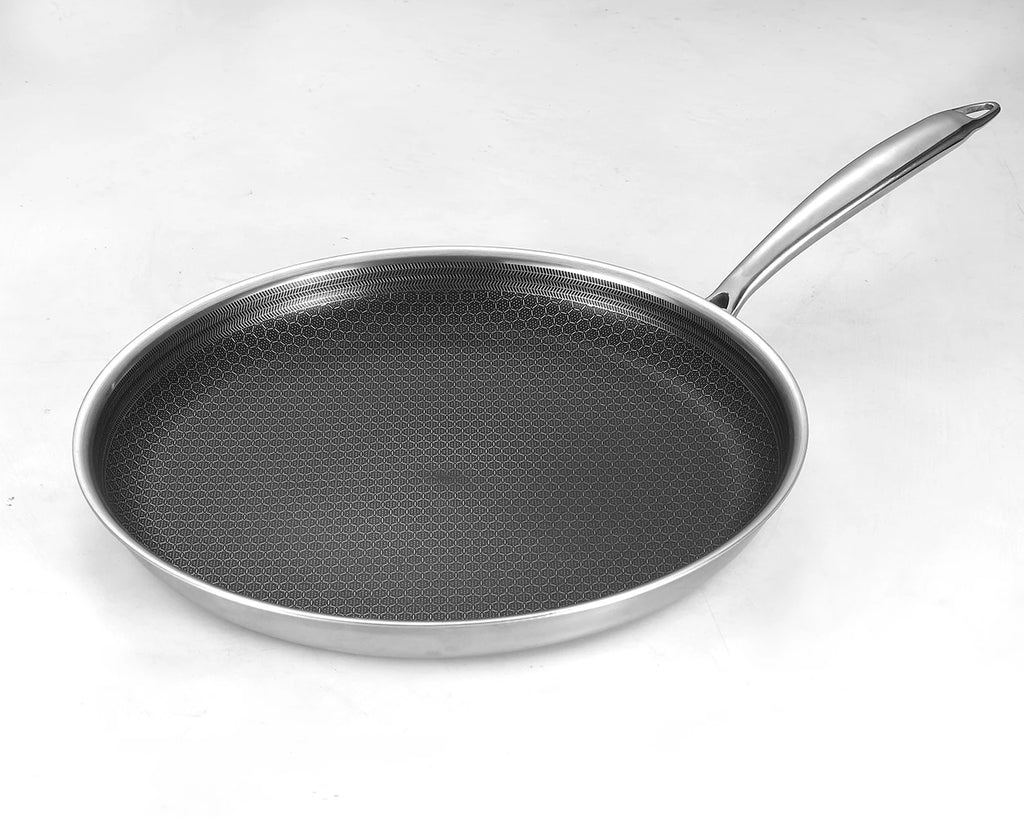 20 Pc Hybrid Cookware Set W/ Lids Stainless Steel Wok Kitchenware 3-ply Hex Stainless Steel Clod Honeycomb Pots Pans Set