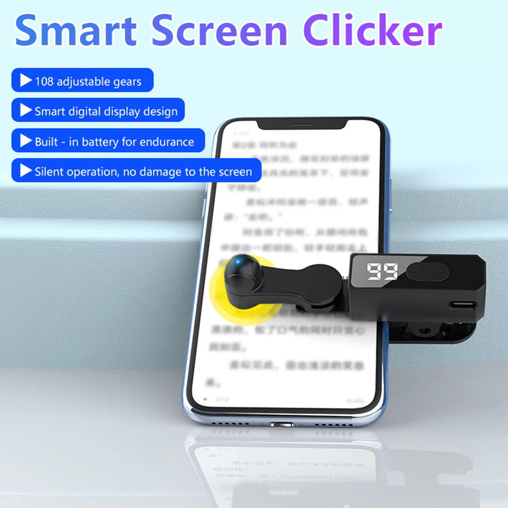 Auto Clicker for Phone Smart Automatic Screen Clicker Phone Screen Tapper for Game Live Broadcasts Clicker Accessories