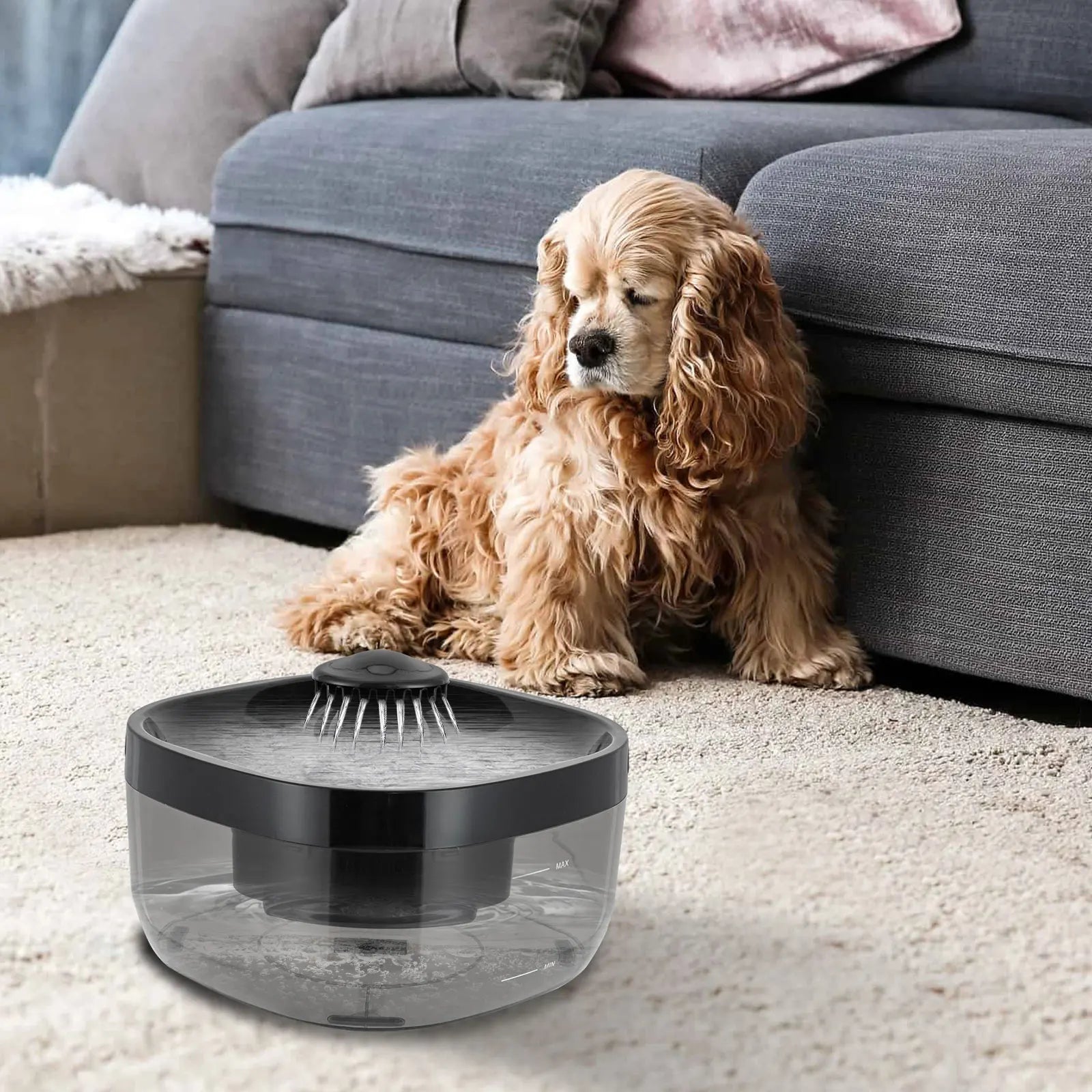 7L Pet Water Fountain with Pump & Filter Anti-Dry Burning Cat Running Water Dispenser Auto Recirculating Pet Water Flow Drinker