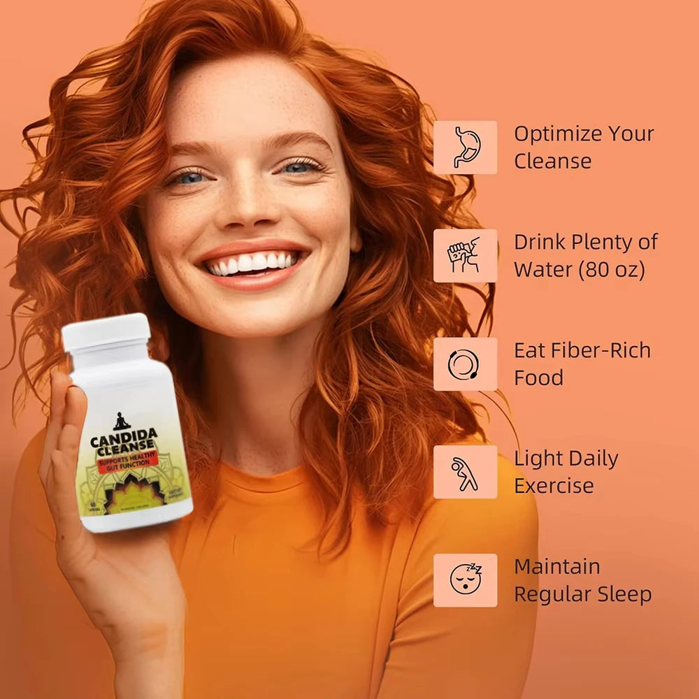 Candida Cleanse Detox Supplement for Men & Women , Candida Balance Candida Overgrowth Digestive Pills Reduces Fungus & Parasites