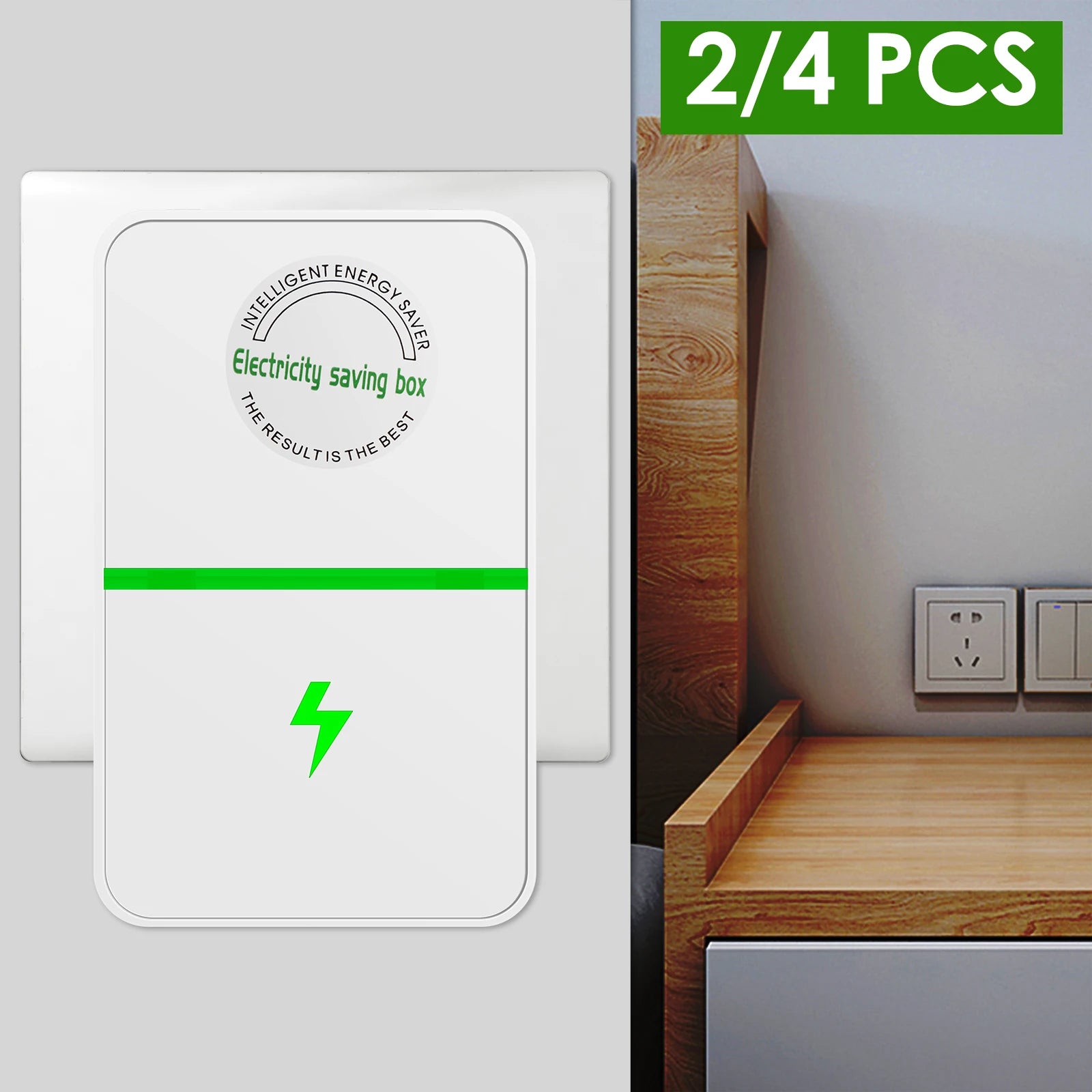 2/4/8PCS Energy Saving Device Save Electricity Household Power Saver Plug in U.S. Plug Electricity Saving Box Use 90V-250V