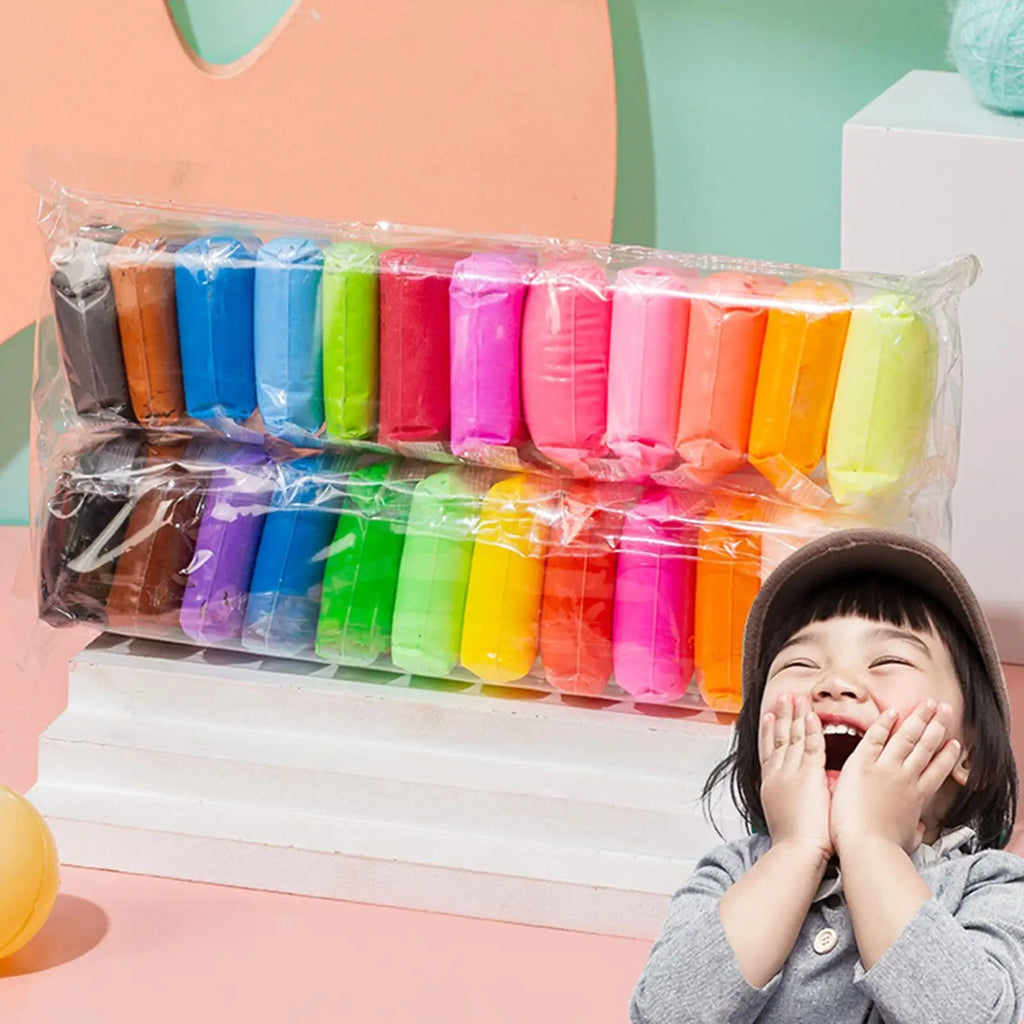 12/24/36 Colors Air Dry Clay Super Light Modeling Clay DIY Crafts with Tools Soft Creative Educational Toys for Kids Gifts