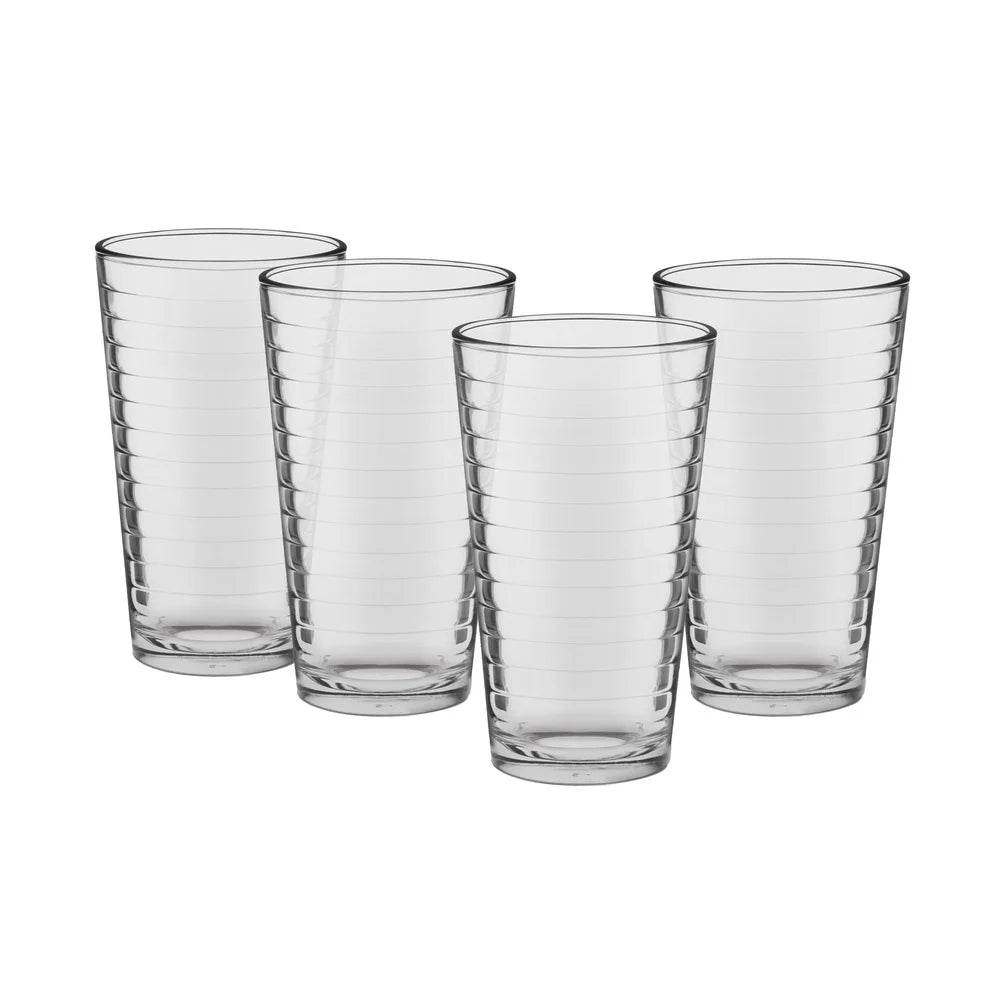 8-Piece Drinkware Set High-Quality Drinking Glasses Stackable Durable Dishwasher Safe Perfect Parties Home Bar Family Gatherings